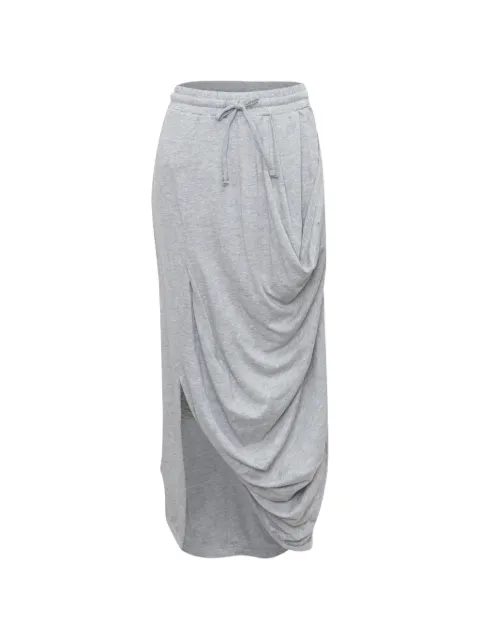 Open YY draped drawstring-waist maxi skirt