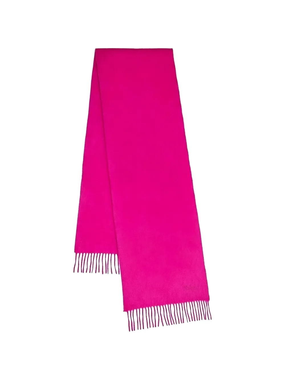 Mulberry fringed logo-embroidered scarf - Rosa