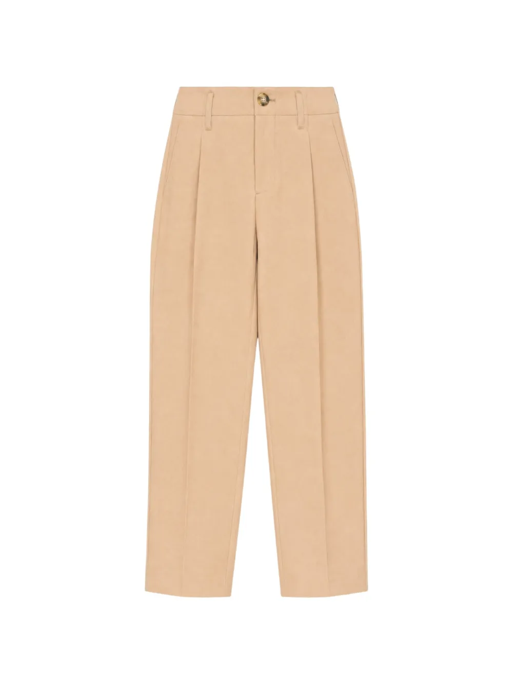 Ami Alexandre Mattiussi Pleated Straight-leg Trousers In 뉴트럴