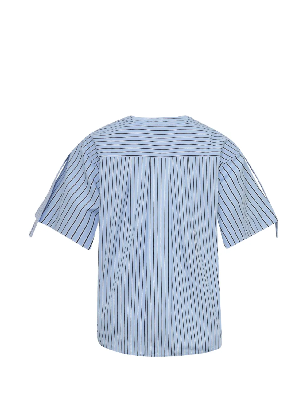 3.1 Phillip Lim Gestreepte top met gestrikte hals Blauw