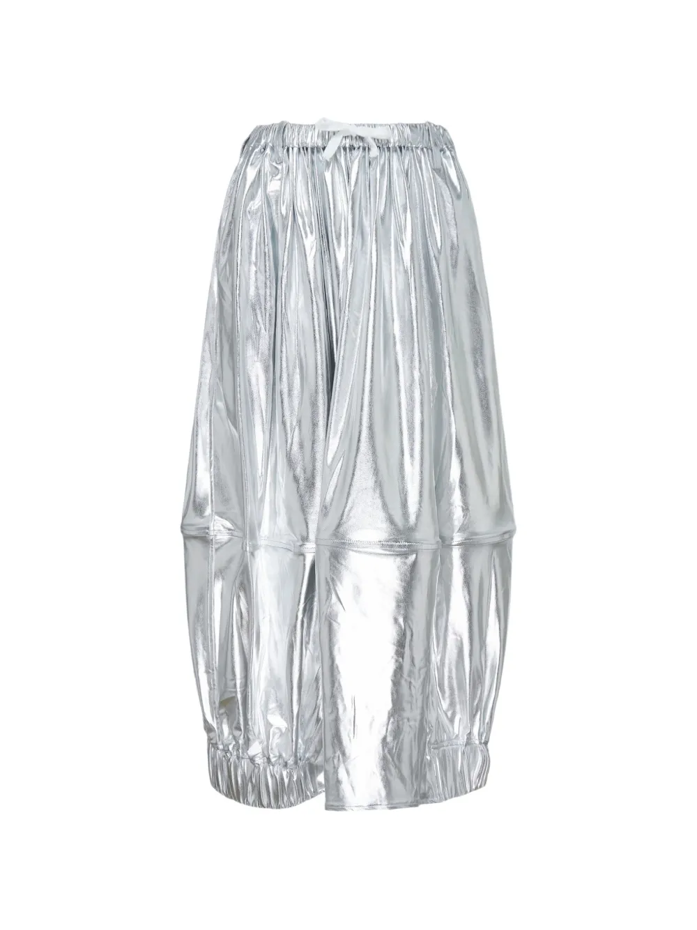 Melitta Baumeister metallic-effect gathered midi skirt - Argento
