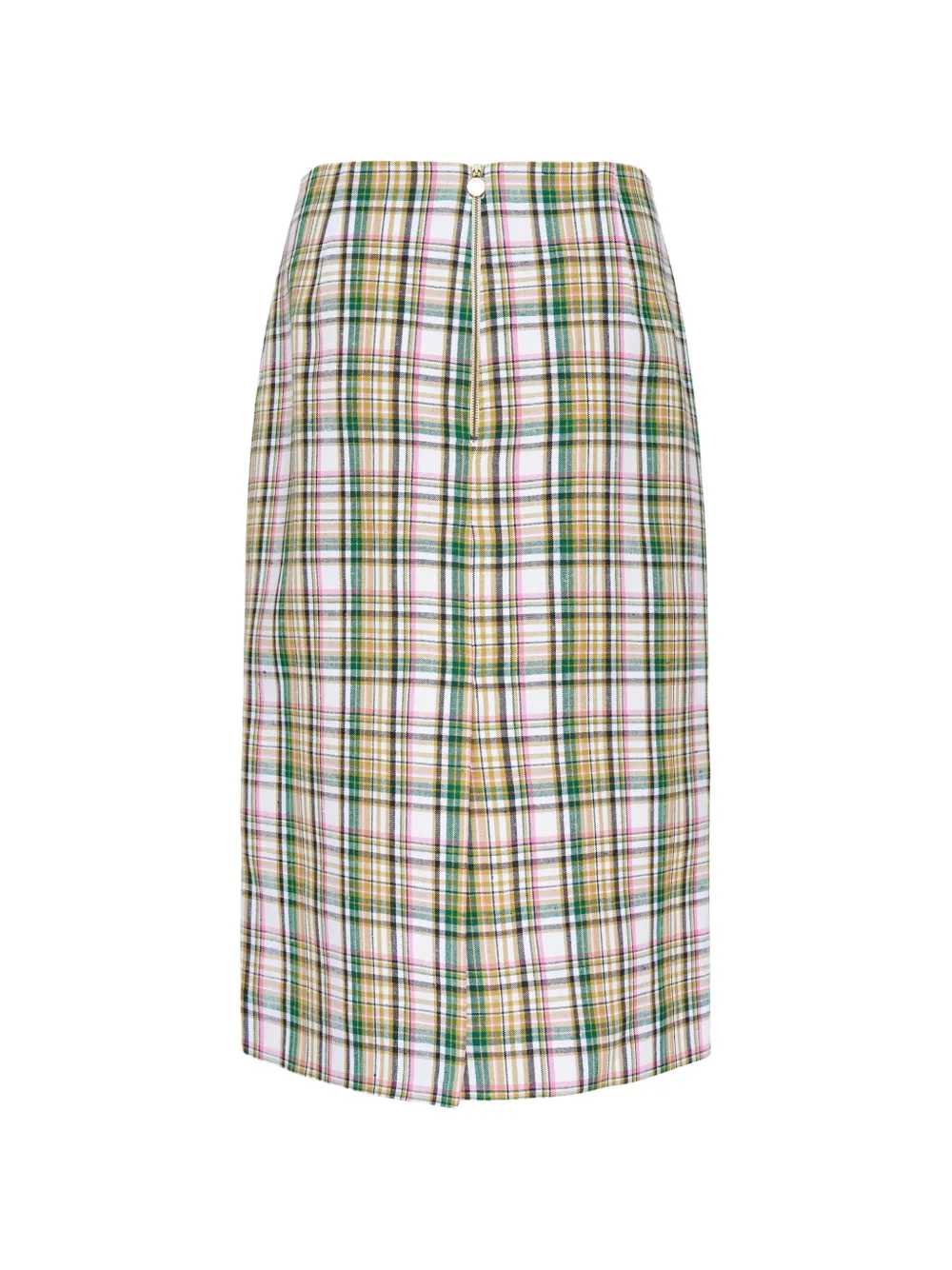 Carolina Herrera Geruite kokerrok Wit