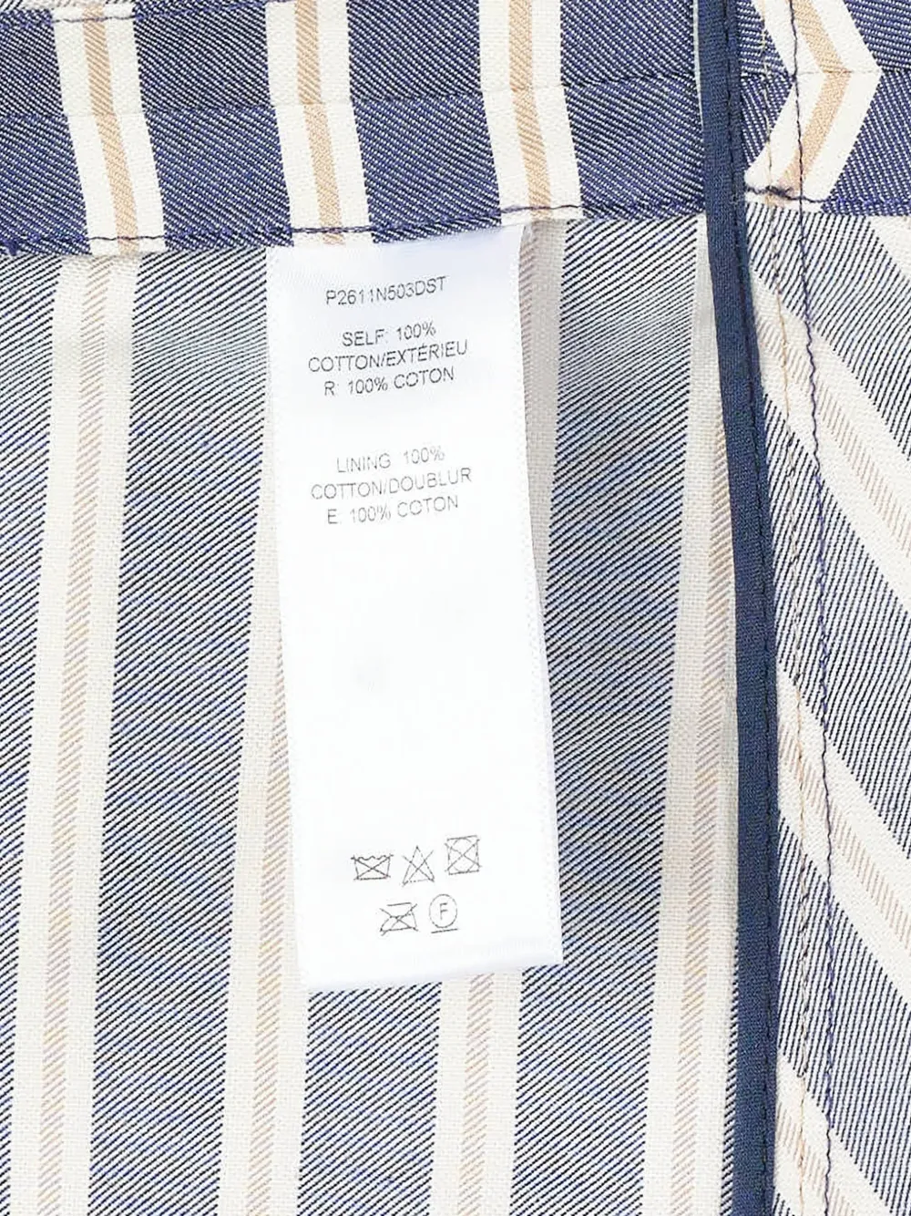 Carolina Herrera Gestreepte midi-jurk met knoopdetail Blauw
