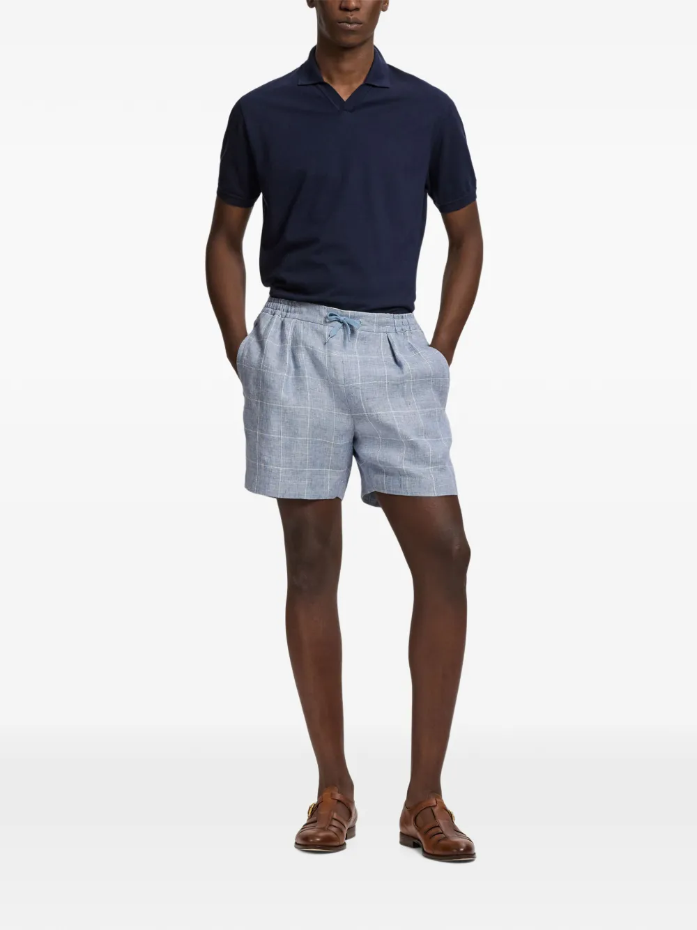 Ralph Lauren Purple Label Katoenen T-shirt met korte mouwen Blauw