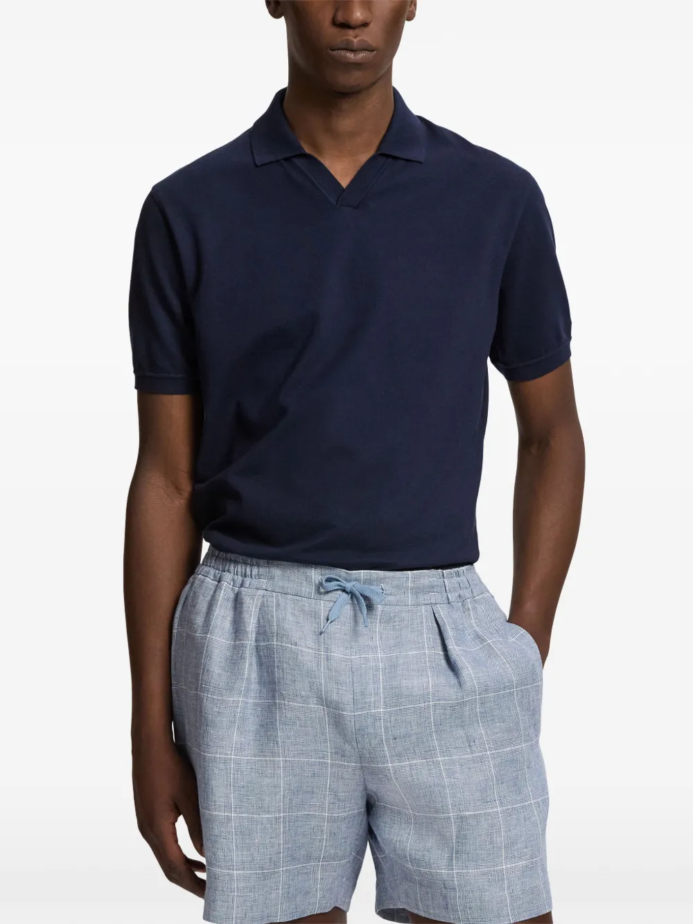Ralph Lauren Purple Label Katoenen T-shirt met korte mouwen Blauw