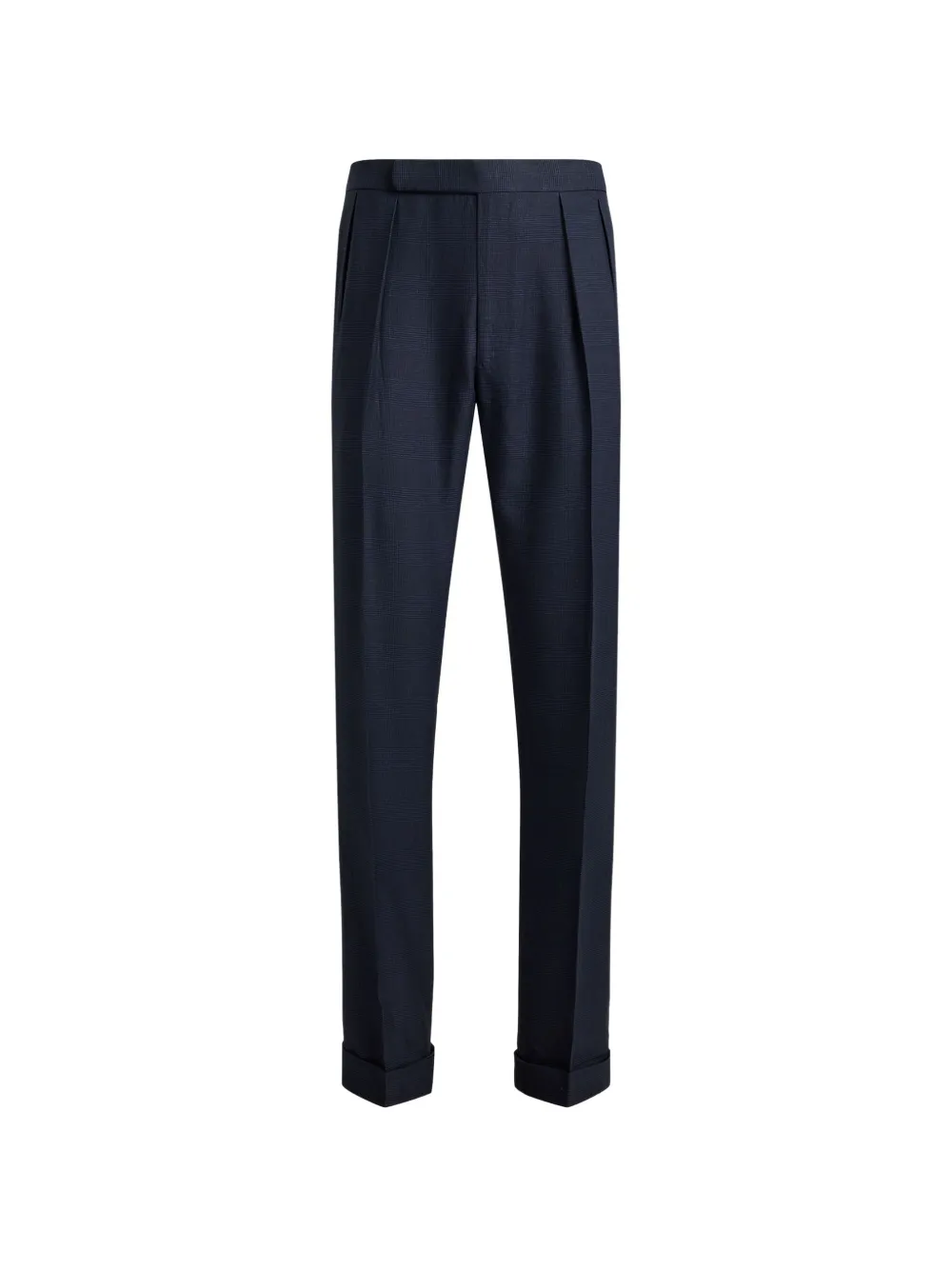 Ralph Lauren Purple Label pleated check trousers - Blu