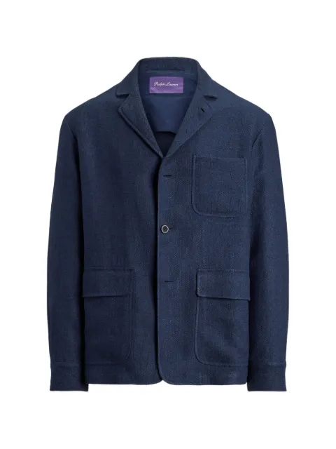 Ralph Lauren Purple Label blazer con bolsillo de parche