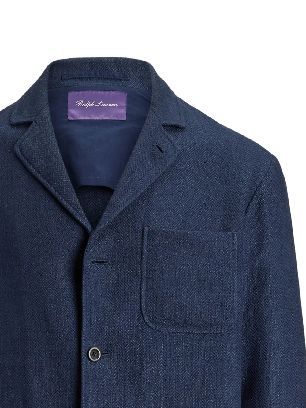 Ralph Lauren Purple Label patch-pocket blazer Blauw