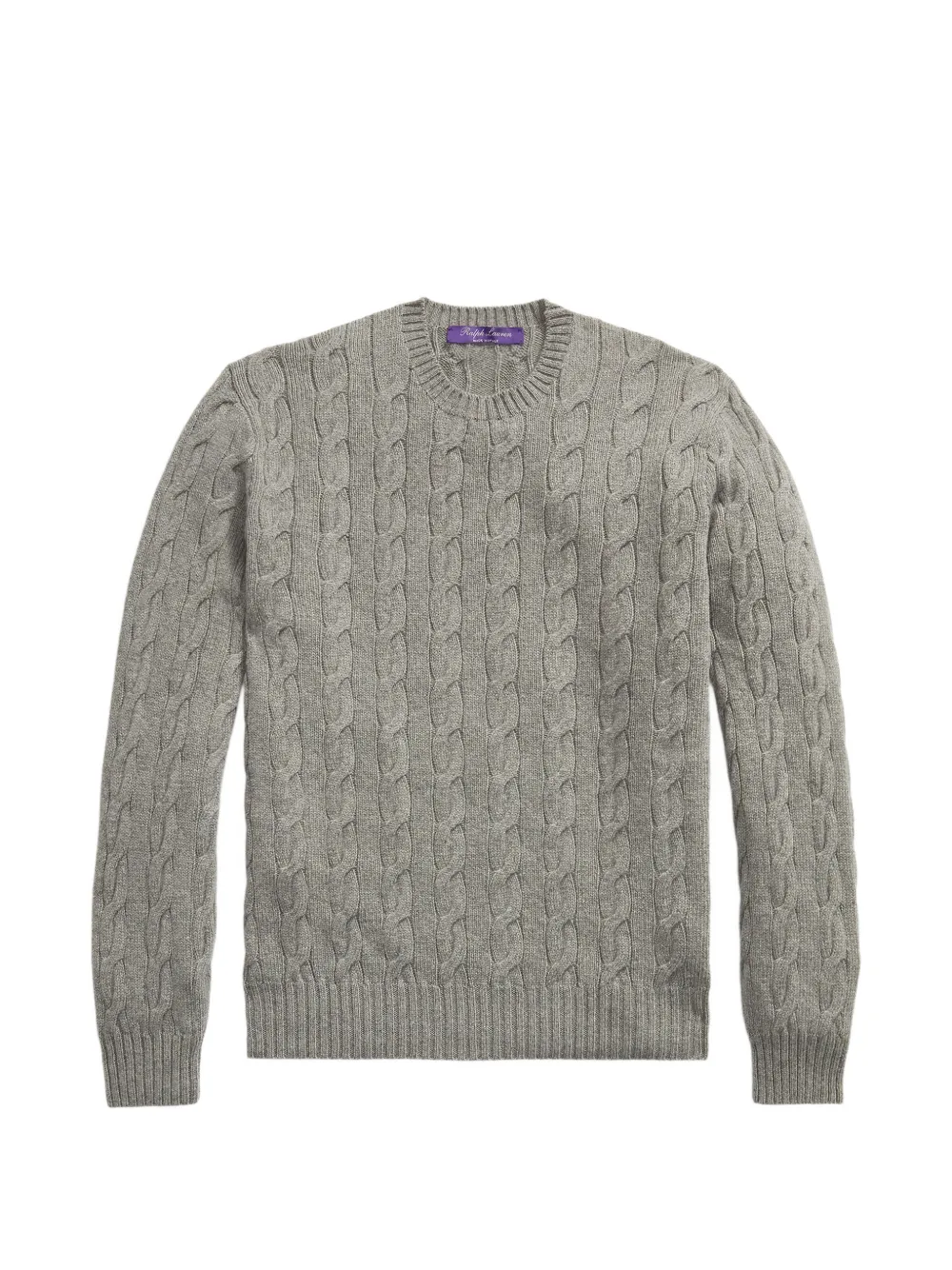Ralph Lauren Purple Label cable-knit sweater Grijs