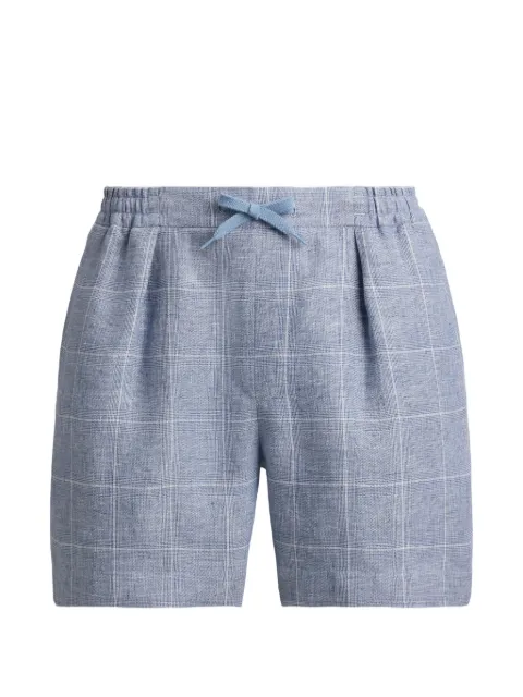 Ralph Lauren Purple Label Windowpane check-pattern drawstring-waist shorts