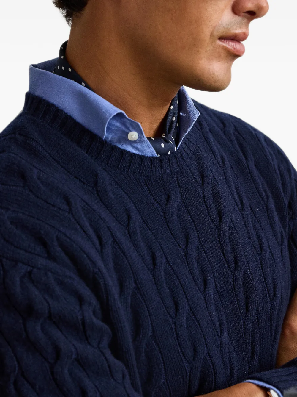 Ralph Lauren Purple Label Kasjmier sweater Blauw