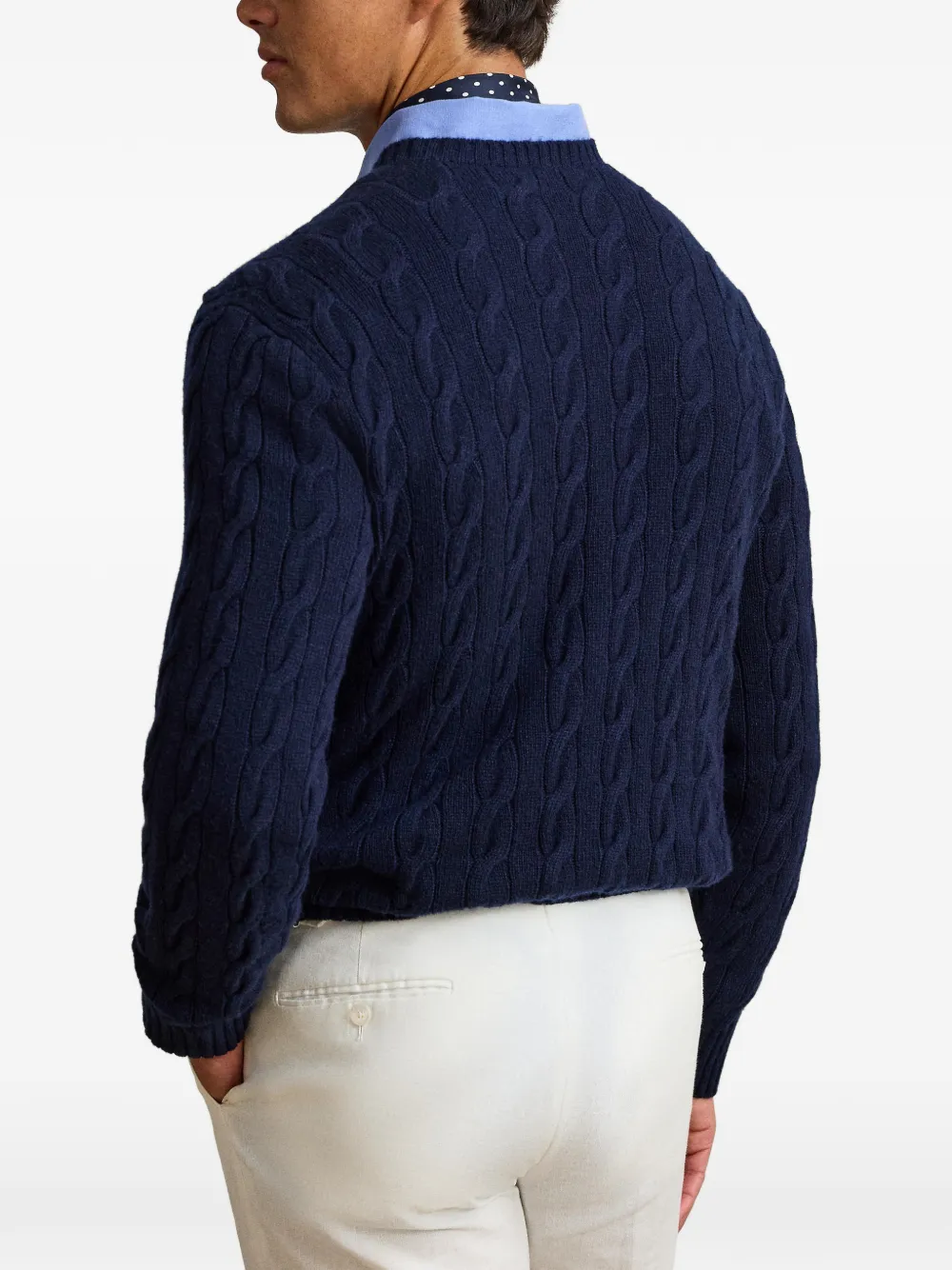 Ralph Lauren Purple Label Kasjmier sweater Blauw