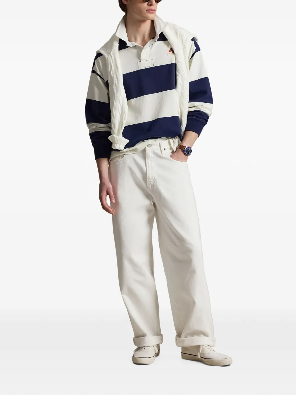 Polo Ralph Lauren Rivington ruimvallende jeans Wit