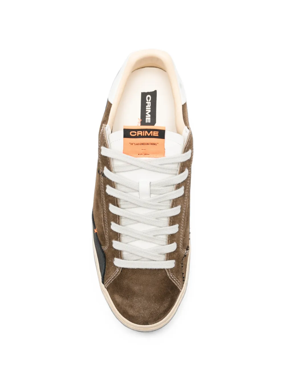 Crime London suede leather sneakers Bruin