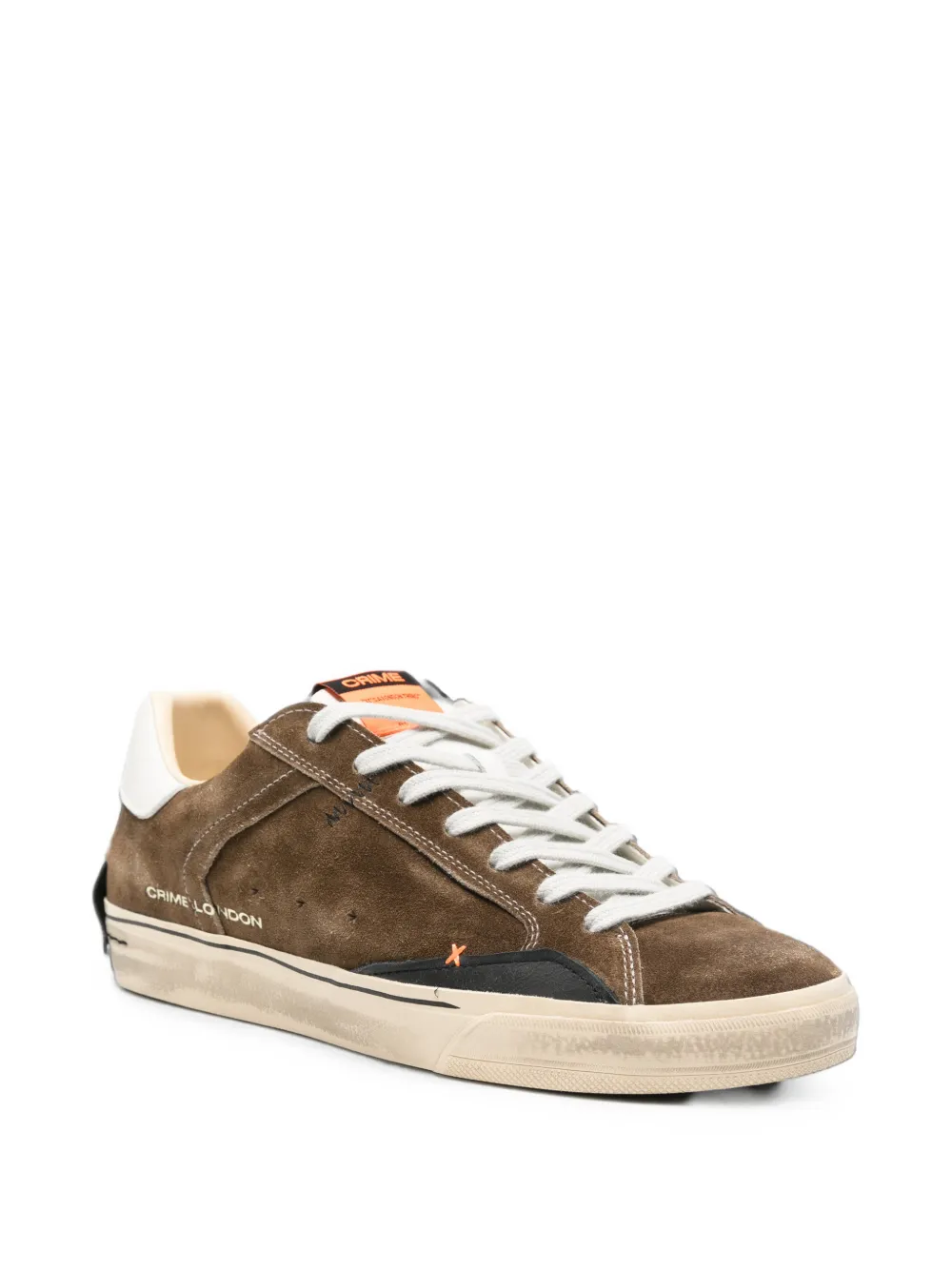 Crime London suede leather sneakers Bruin