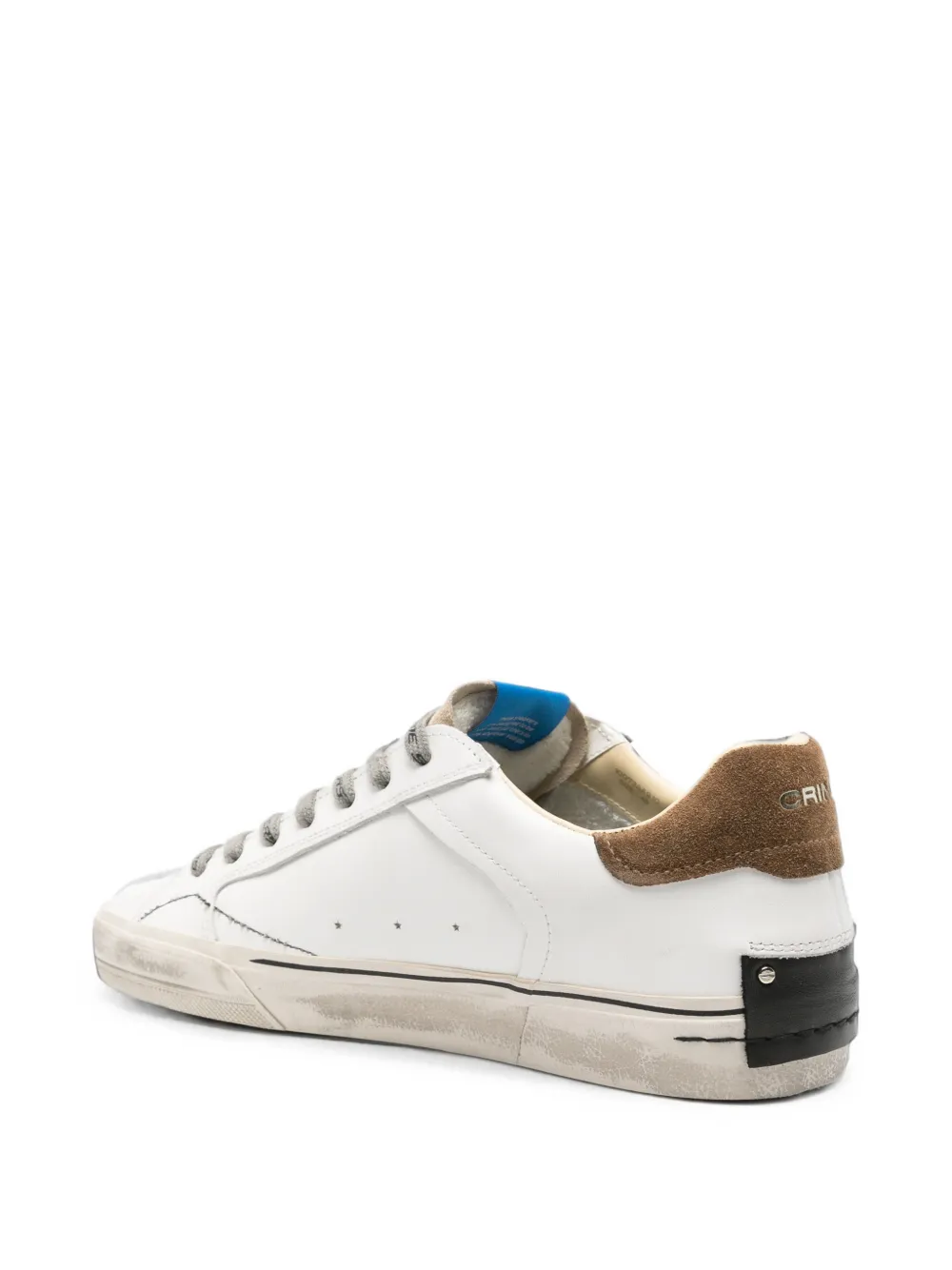 Crime London distressed leather sneakers Wit