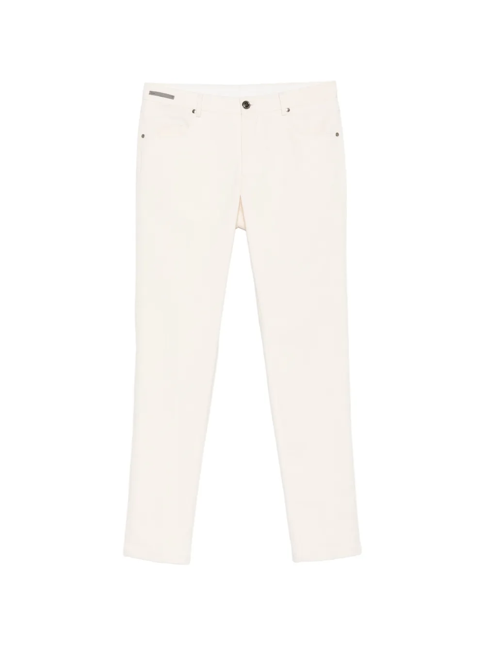 Corneliani white tapered trousers