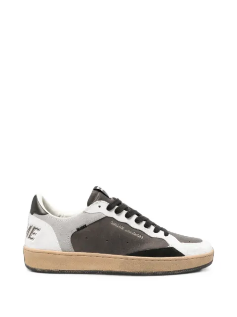 Crime London logo-print leather sneakers