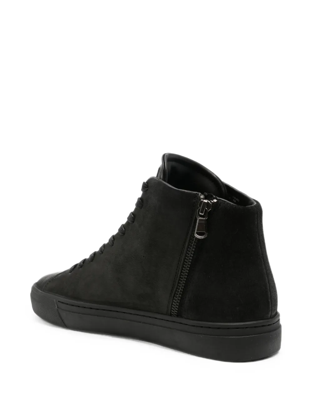 Crime London Kane high-top panelled sneakers Zwart