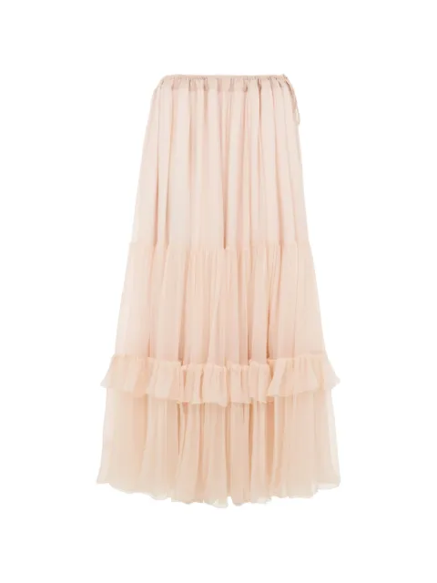 Chloé midi tiered tulle skirt