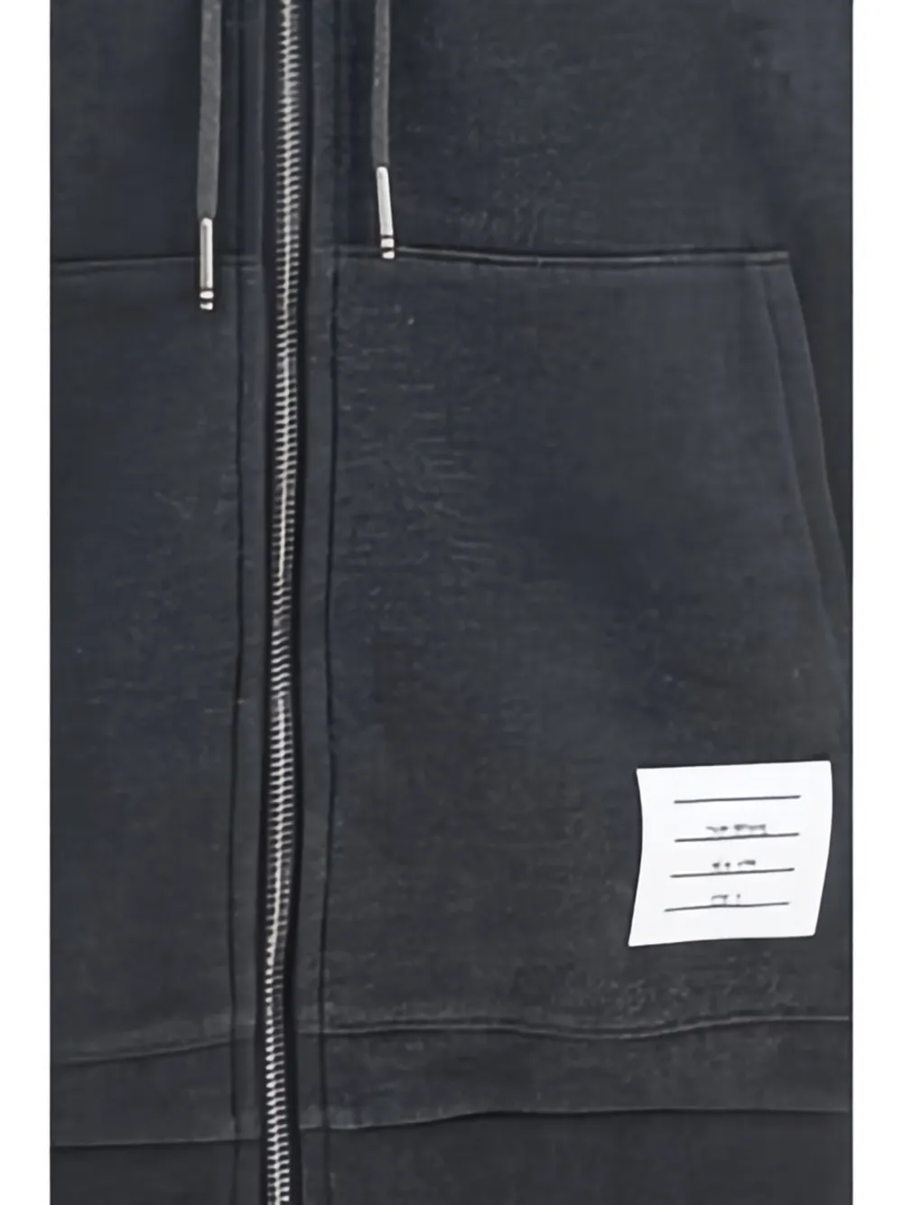 Thom Browne 4-Bar piqué hoodie Grijs