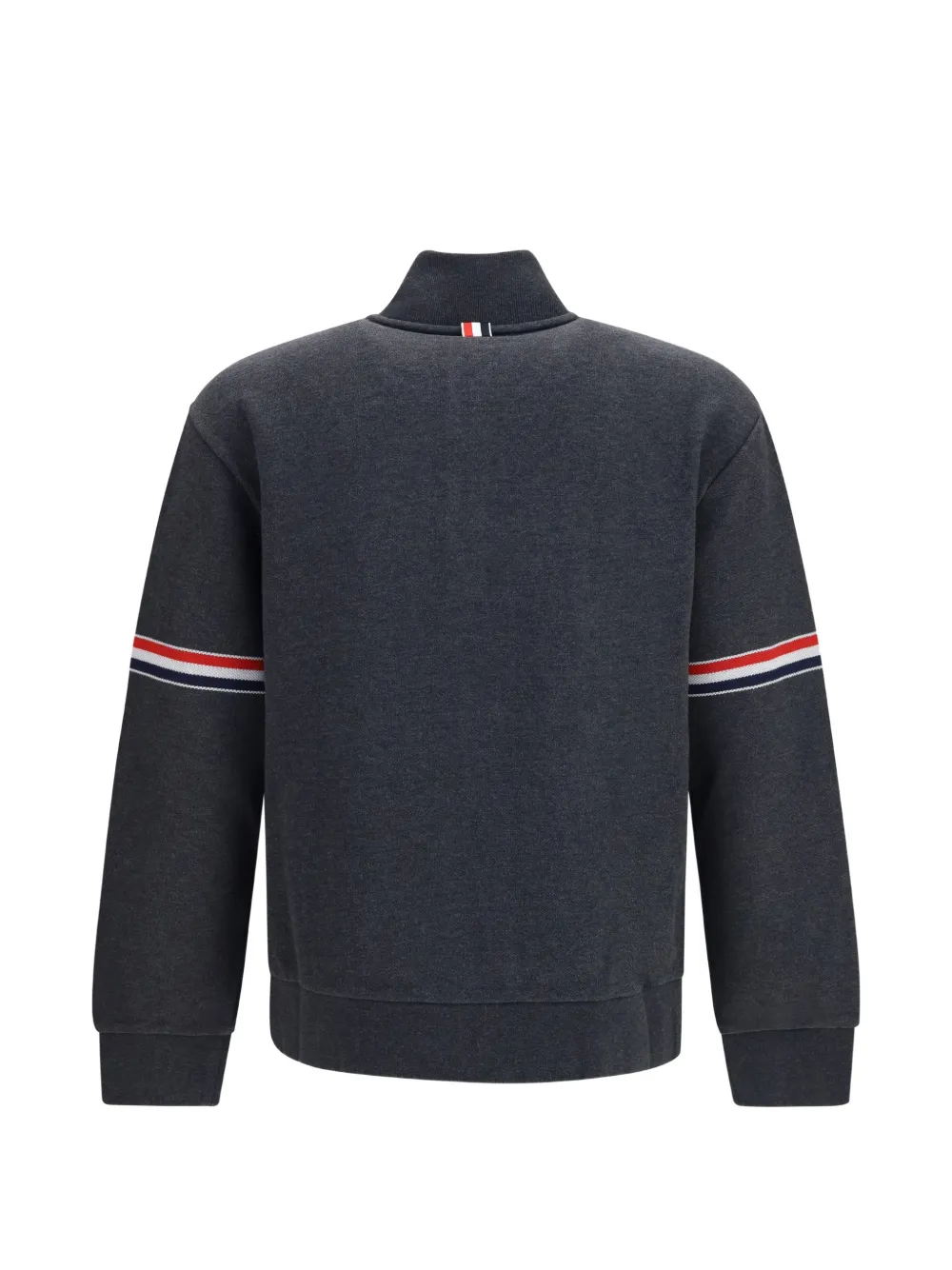 Thom Browne Funnel-neck Buttoned Sweater In 그레이