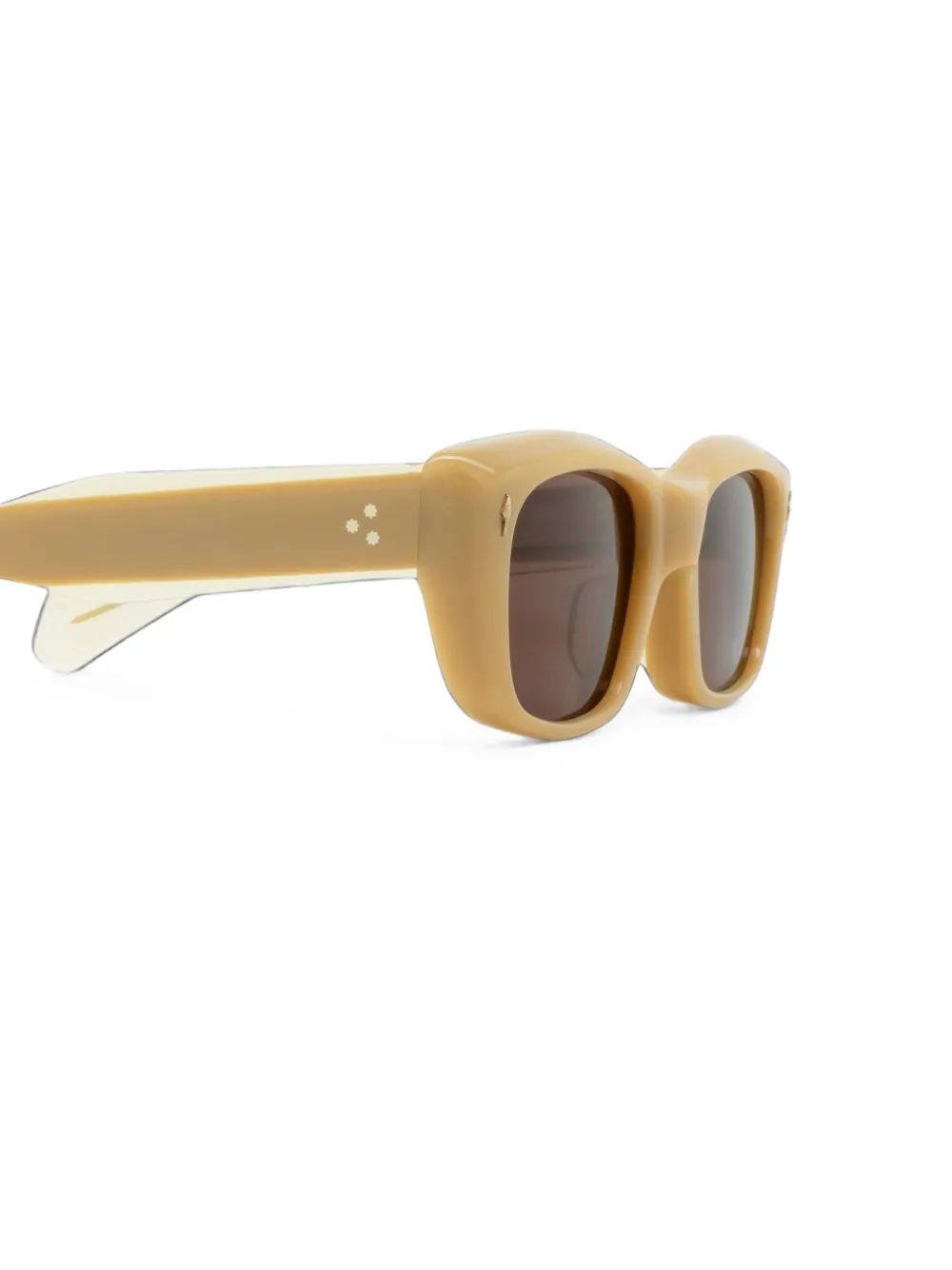 Jacques Marie Mage Corniche zonnebril met rechthoek montuur Beige