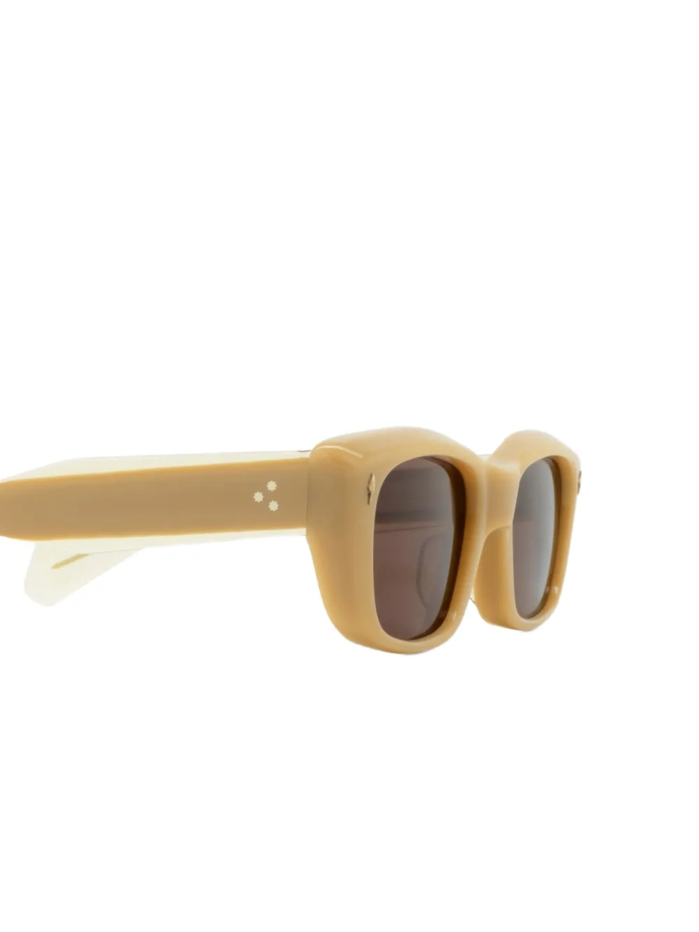 Jacques Marie Mage Corniche Rectangle-frame Sunglasses in Neutrals, view 3