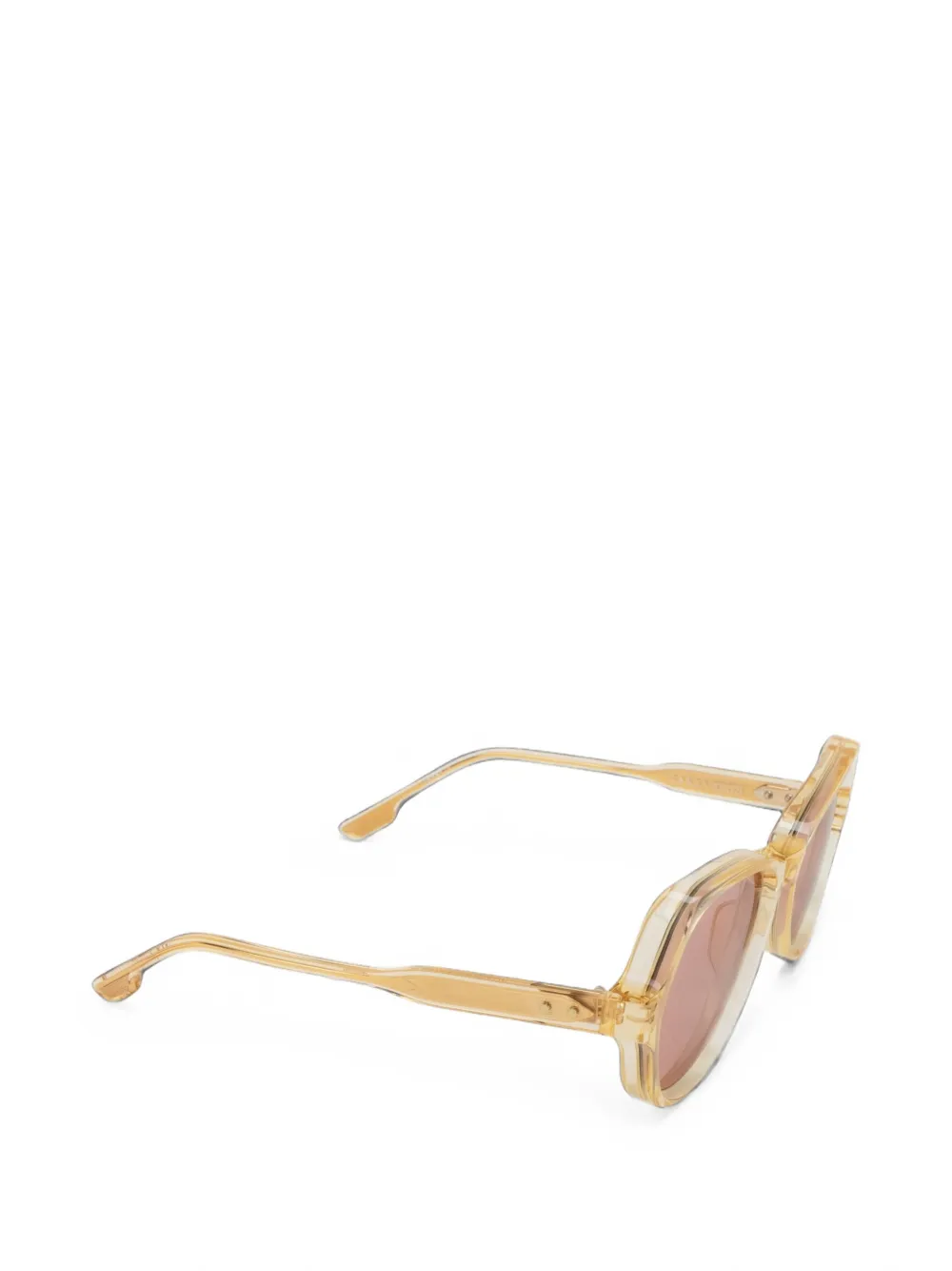 Jacques Marie Mage Candy zonnebril met geometrisch montuur Beige