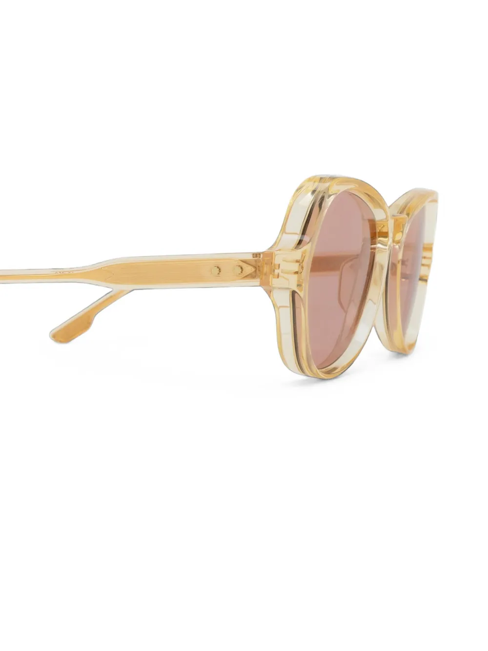 Jacques Marie Mage Candy zonnebril met geometrisch montuur Beige