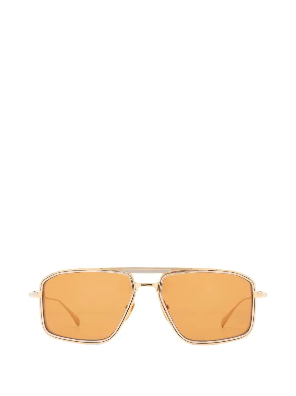 Jacques Marie Mage Earl Geometric-frame Sunglasses in Gold