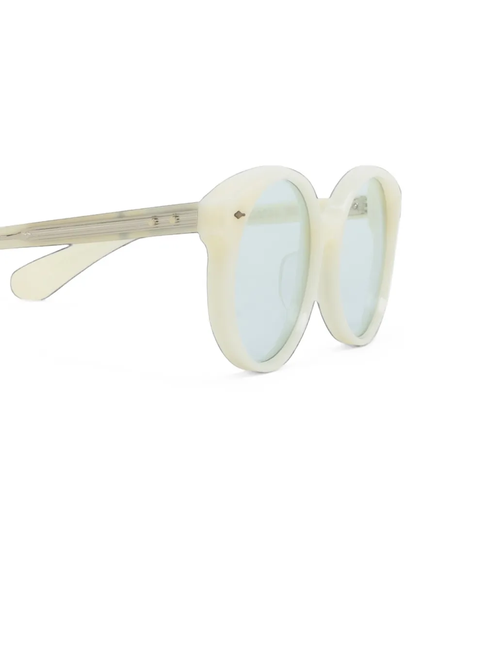 Jacques Marie Mage Factory zonnebril met rond montuur Beige