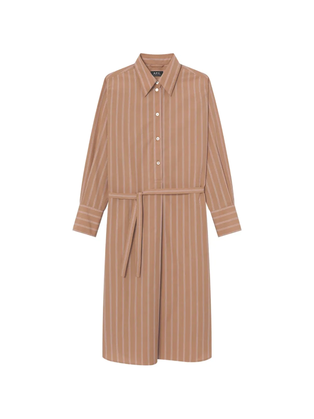 A.P.C. Chemisier midi a righe - Toni neutri