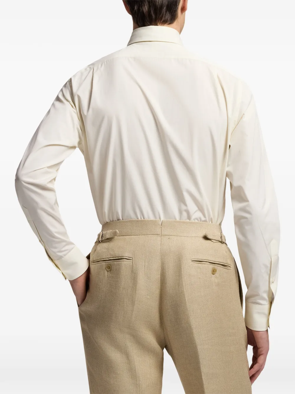 Ralph Lauren Purple Label Overhemd met gespreide kraag Beige