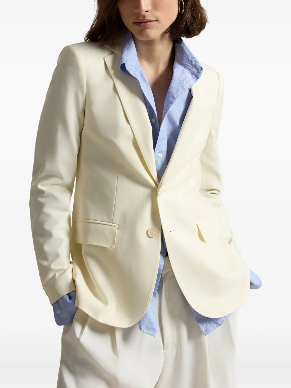 Polo Ralph Lauren Blazer met enkele rij knopen Beige