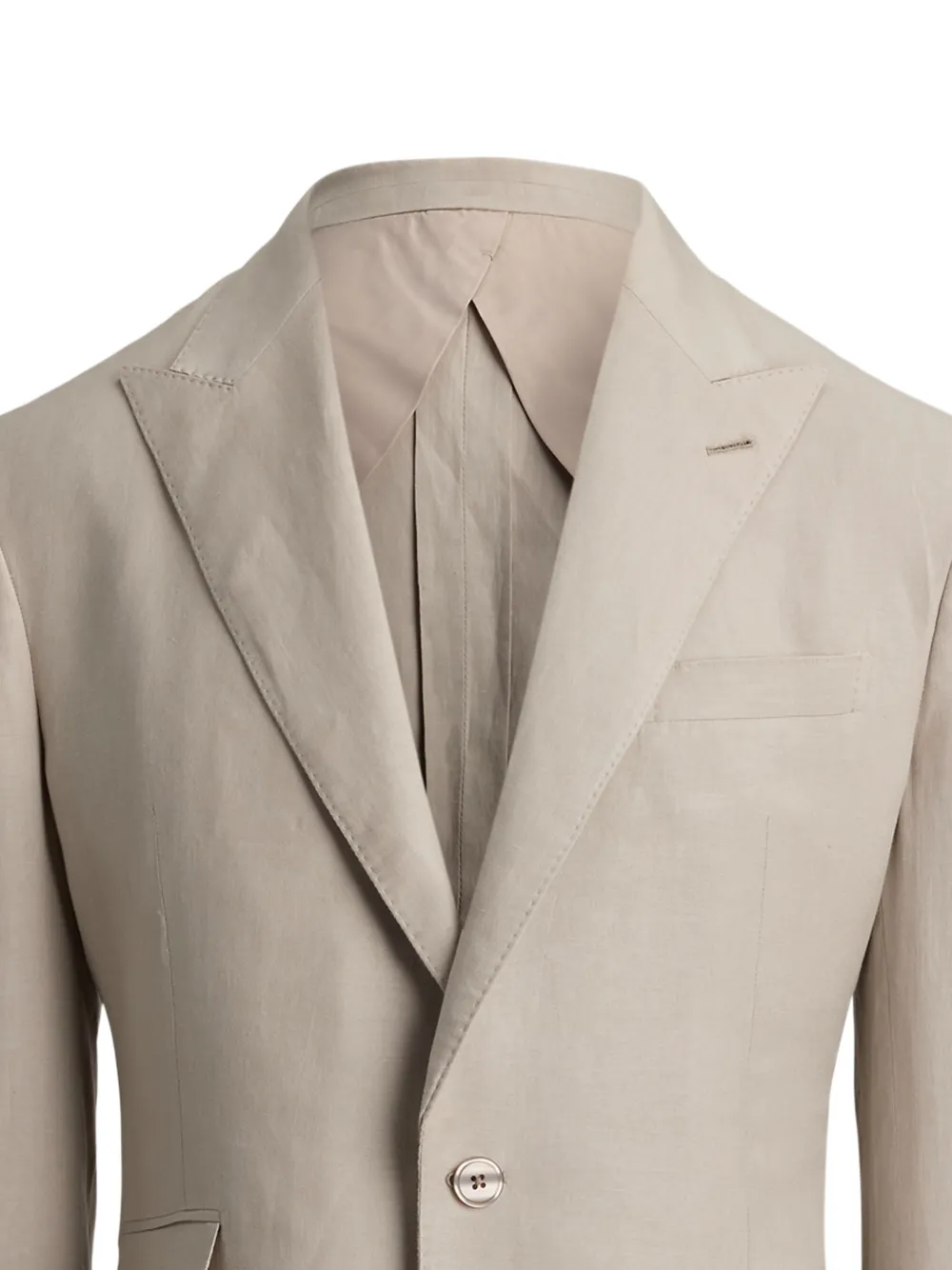 Ralph Lauren Purple Label Kent blazer met enkele rij knopen Beige