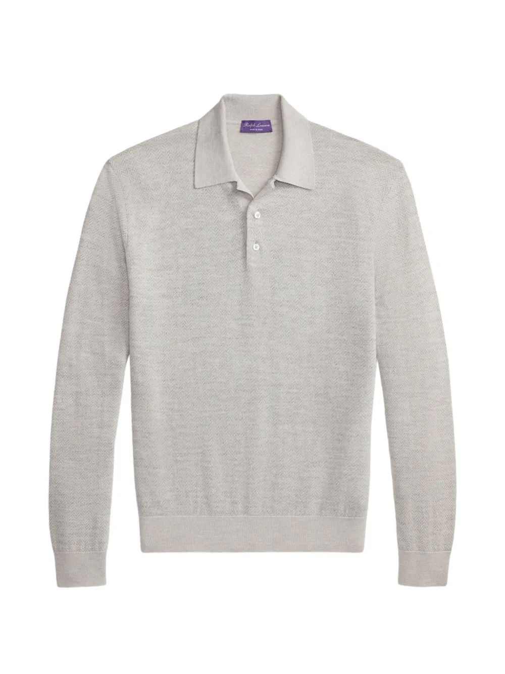 Ralph Lauren Purple Label herringbone-knit sweater