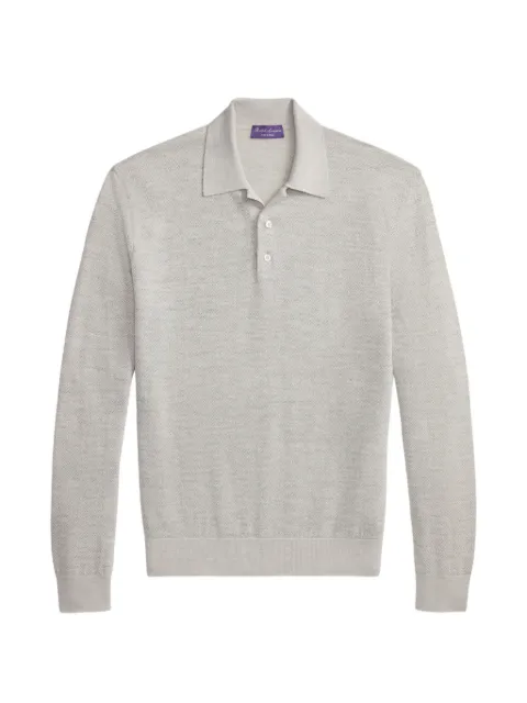 Ralph Lauren Purple Label herringbone-knit sweater