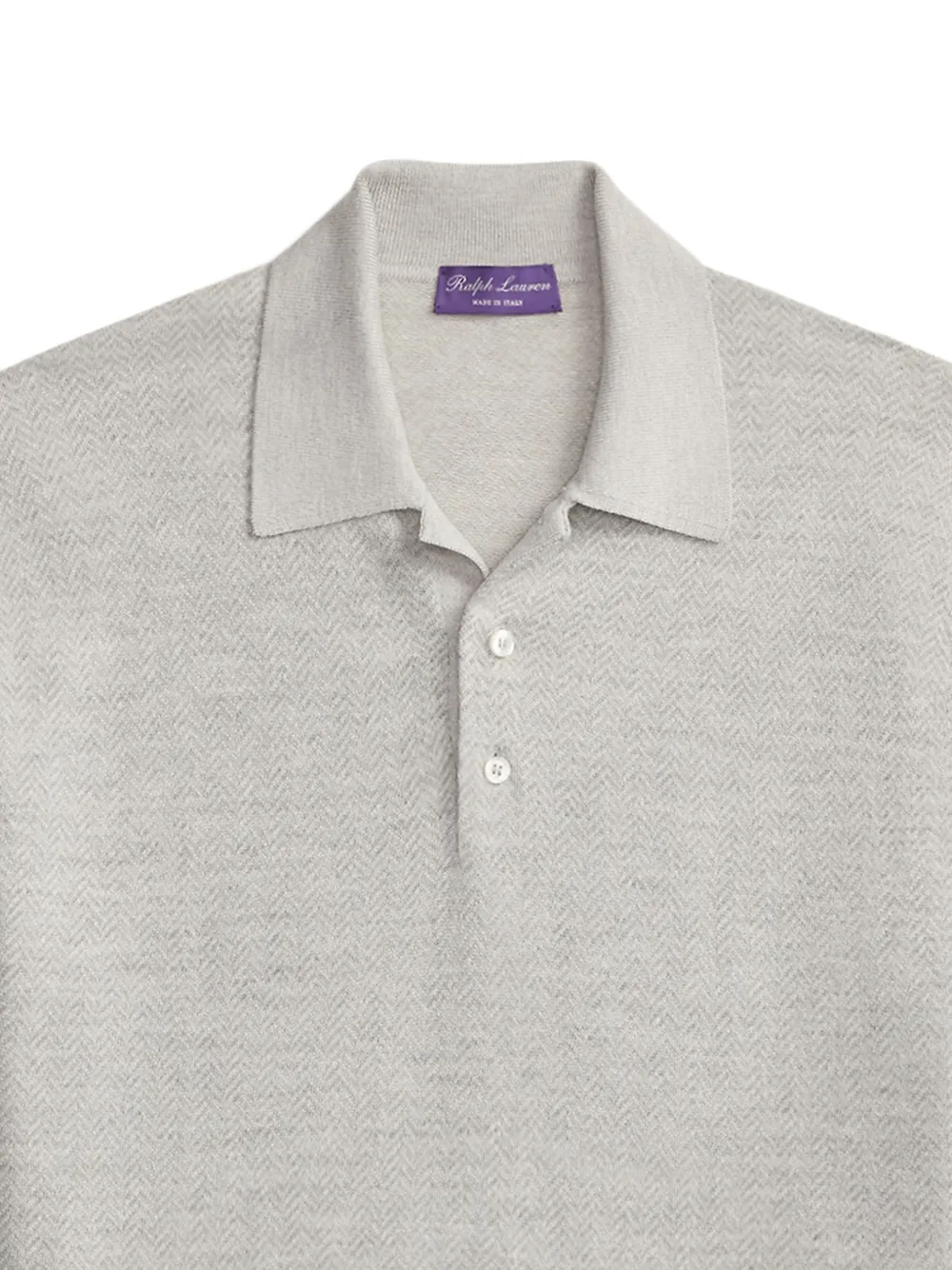 Ralph Lauren Purple Label Gebreide trui met visgraat-patroon Grijs