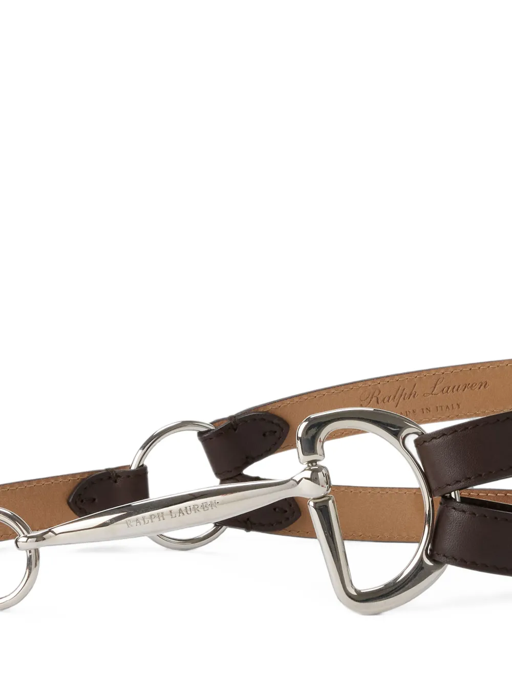 Ralph Lauren Collection stirrup leather belt Bruin