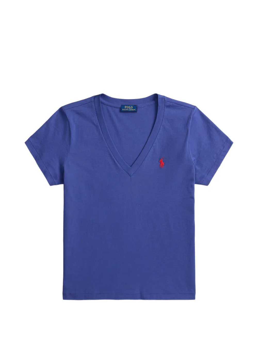 Polo Ralph Lauren Pony-embroidered V-neck T-shirt In Blue