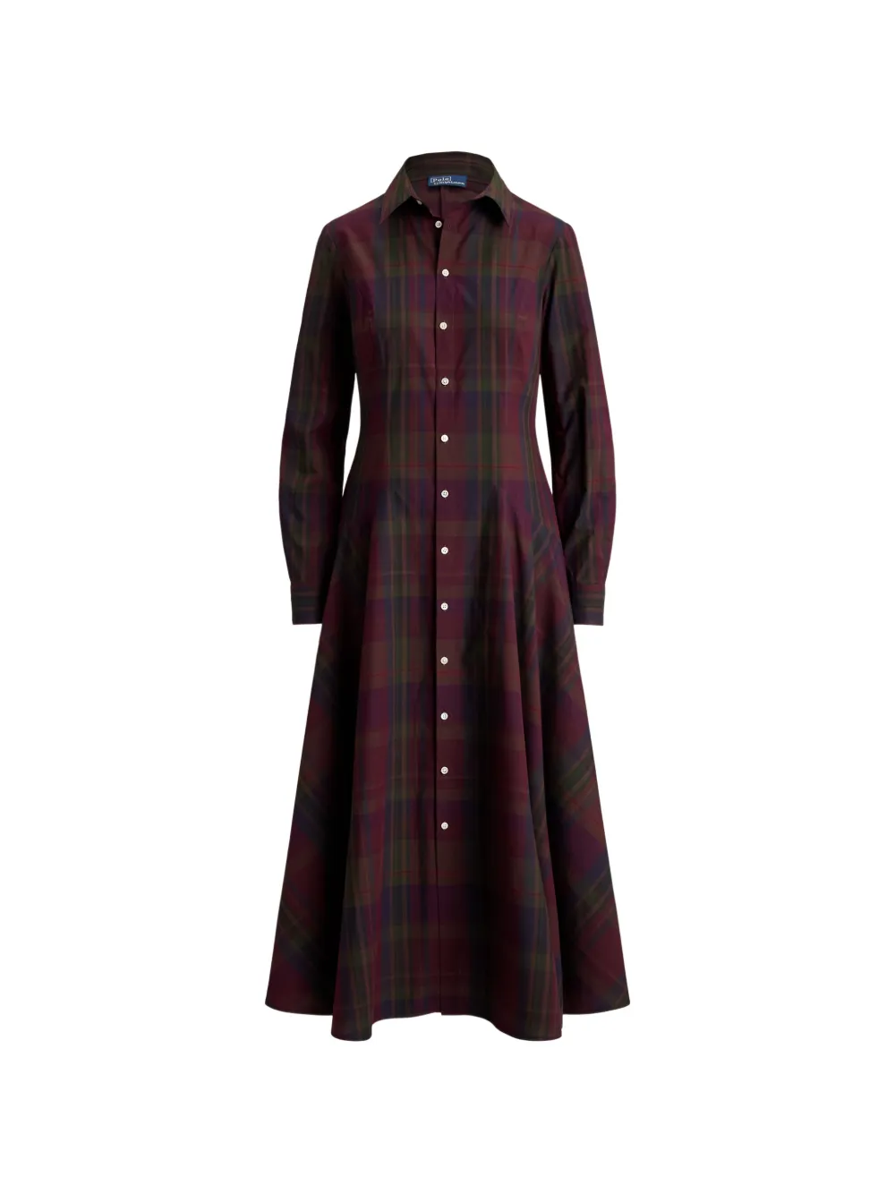 Polo Ralph Lauren robe-chemisier courte à détails de carreaux - Violet Polo Ralph Lauren robe-chemisier courte à détails de carreaux - Violet