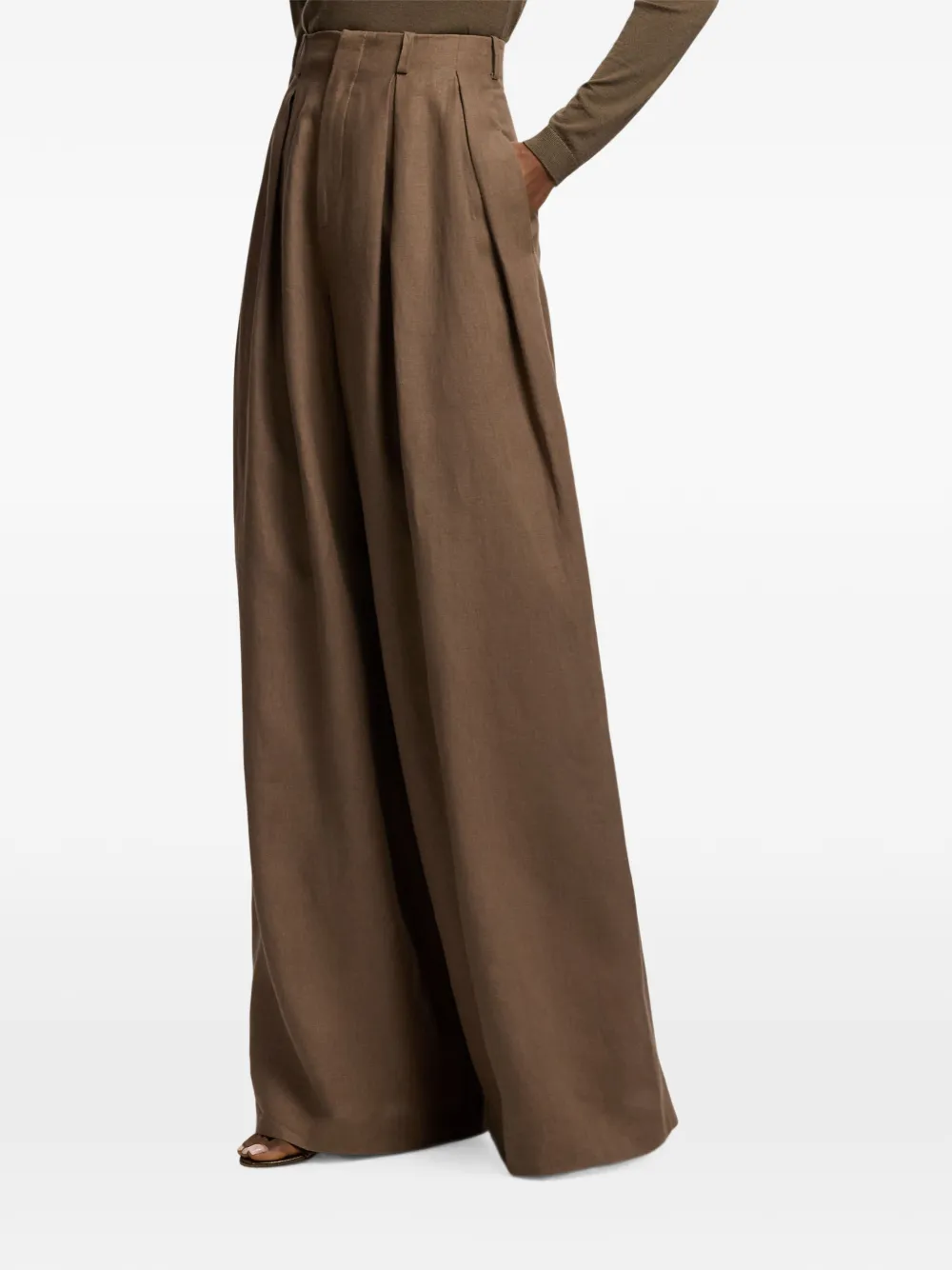 Ralph Lauren Collection pleated palazzo pants Bruin