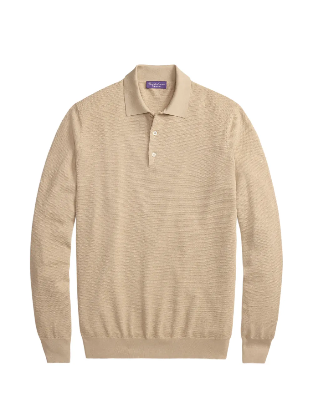 Ralph Lauren Purple Label waffle-knit polo sweater