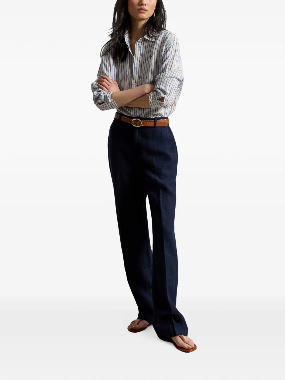 Polo Ralph Lauren Broek met wijde pijpen Blauw