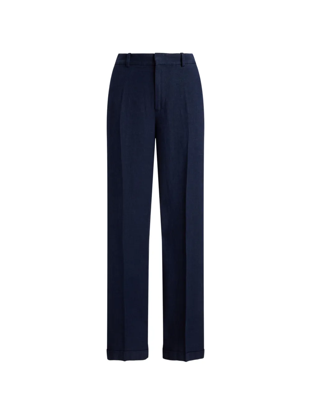 Polo Ralph Lauren Linen Wide-leg Trousers In Blue