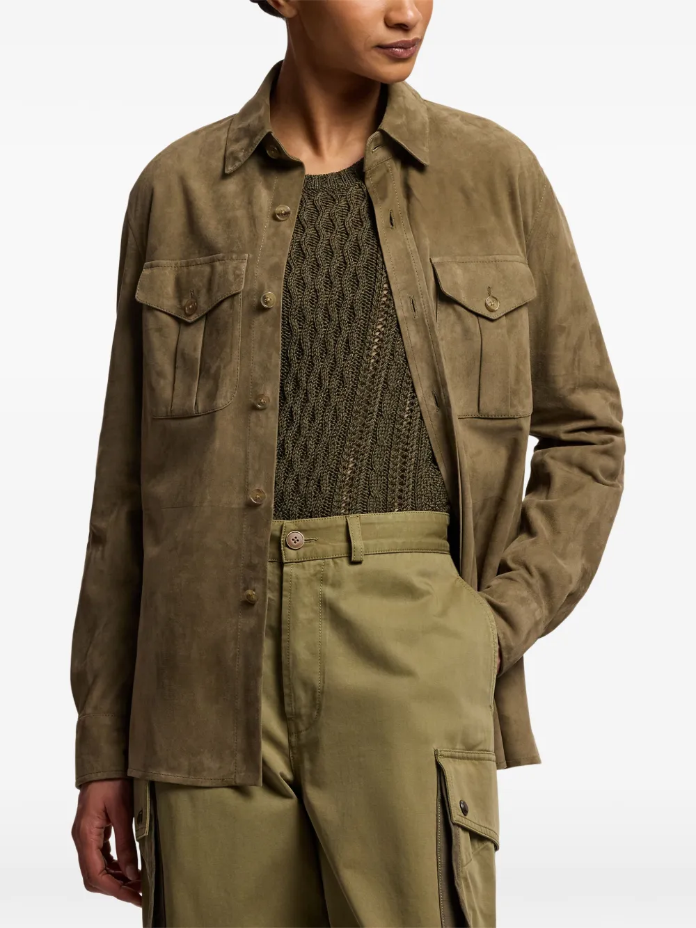 Ralph Lauren Collection Button-up blouse Groen