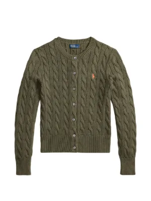 Polo Ralph Lauren cable-knit quarter-zip Sweater | Green | FARFETCH