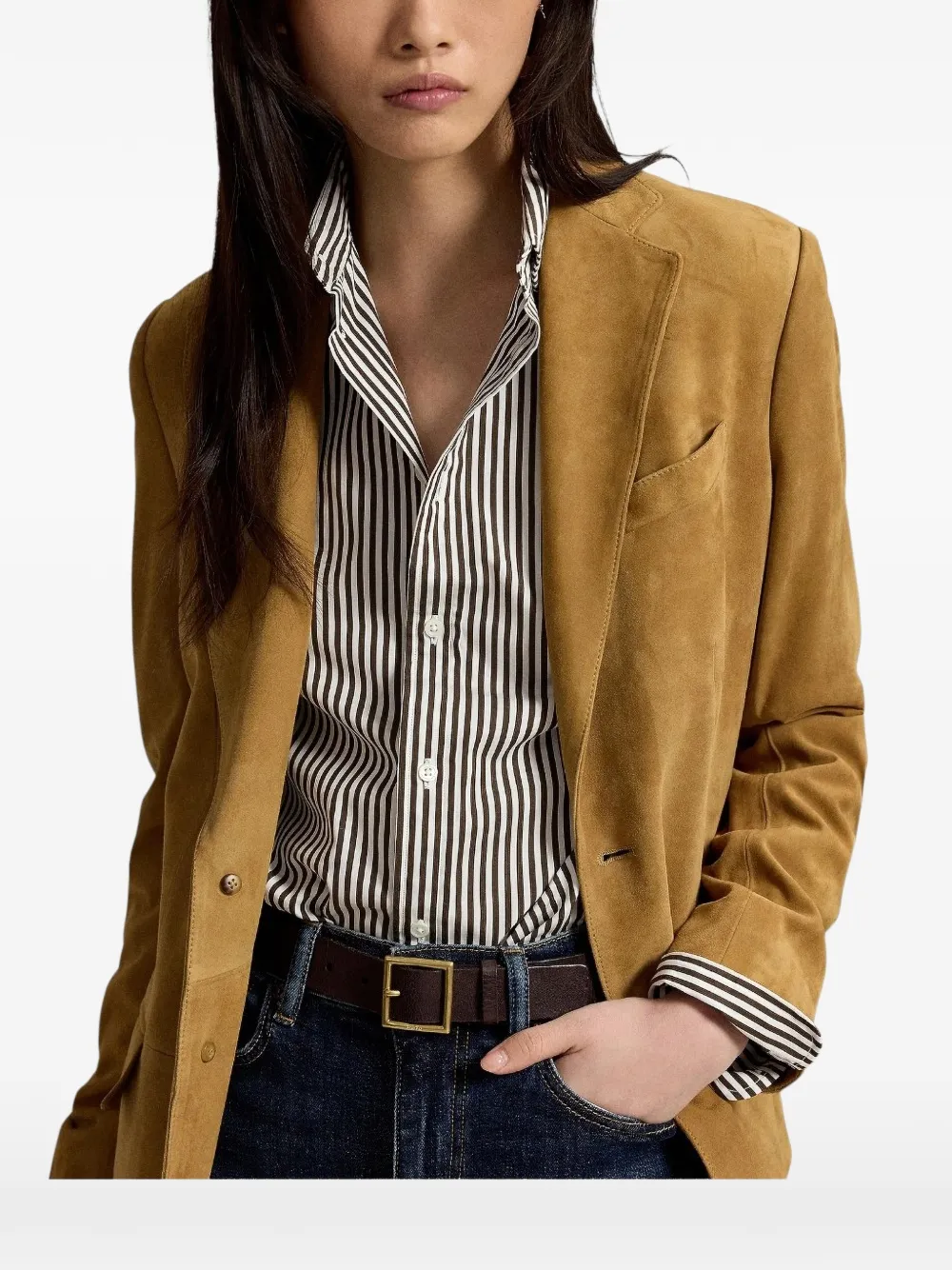 Polo Ralph Lauren Gestreept katoenen blouse Bruin