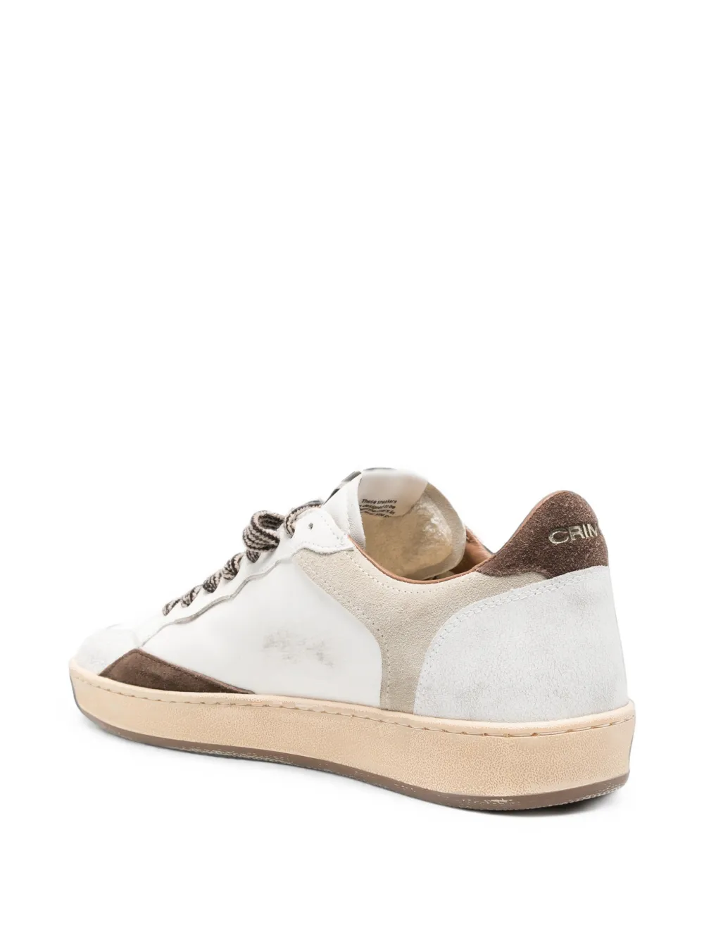 Crime London distressed-effect panelled sneakers Wit